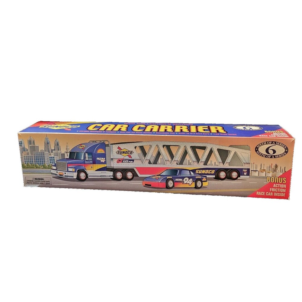 Vintage 1999 Sunoco Toy Car Carrier Collectors Edition 6 in a Series Preowned